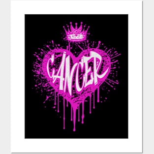 Cancer Zodiac Airbrush Graffiti Heart Sign Birthday Astrology Posters and Art